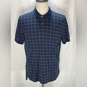 Polo Ralph Lauren Grid Windowpane Check Knit Classic Vintage Polo Shirt